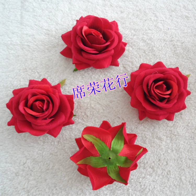 8cm simulation big roll rose silk cloth flower head flowers DIY bottomless support shoes hat wedding jewelry