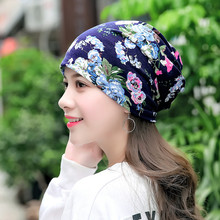 韓版棉款兩用帽月子帽產后用品頭巾堆堆帽孕婦帽圍脖一件代發