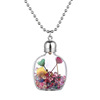 Accessory, transparent bottle, necklace, glossy sweater for swimming, European style, micro incrustation