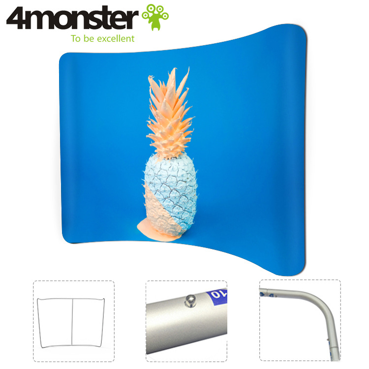 热转印画面 弧型快幕秀签到墙 广告背景墙 铝合金折叠框架