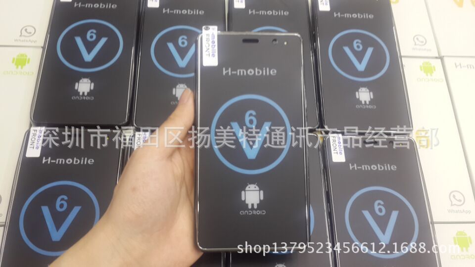 外贸热销 V6手机 5.0英寸安卓智能手机 V4 V5 V7 V8智能外文手机
