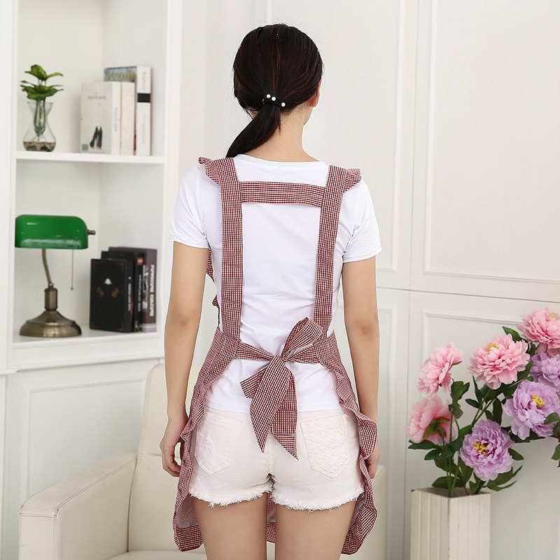 Estilo coreano moda delantal cocina impermeable a prueba de aceite salón de uñas leche tienda de té cafetería salón de belleza trajes de mujer adulta