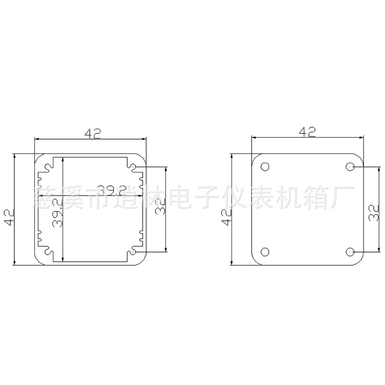 Корпус алюминиевого профиля Экранирующая коробка Алюминиевый корпус Профильная коробка монтажной пластины Интегрированный корпус No 108 42*42*80