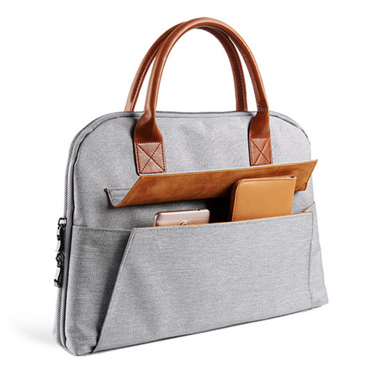 High-end business neutral handbag plus velvet laptop handbag thickened shock-resistant laptop bag