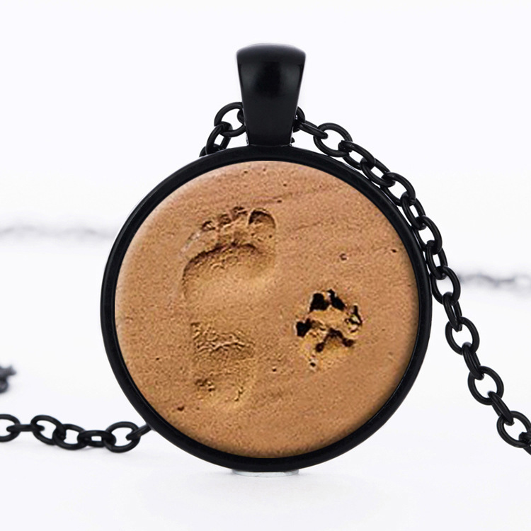 Beach Little Footprint Pendant Necklace
