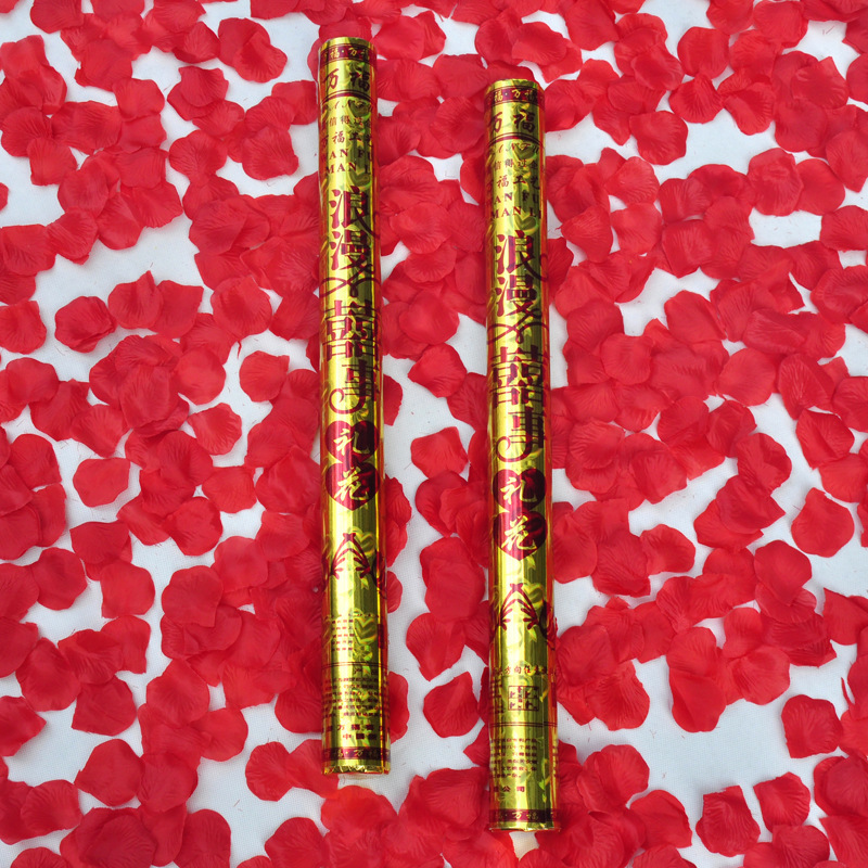 Wedding supplies Wedding celebrations Salute fireworks display Rotary Salute gules romantic Wedding 60CM Rose leaf