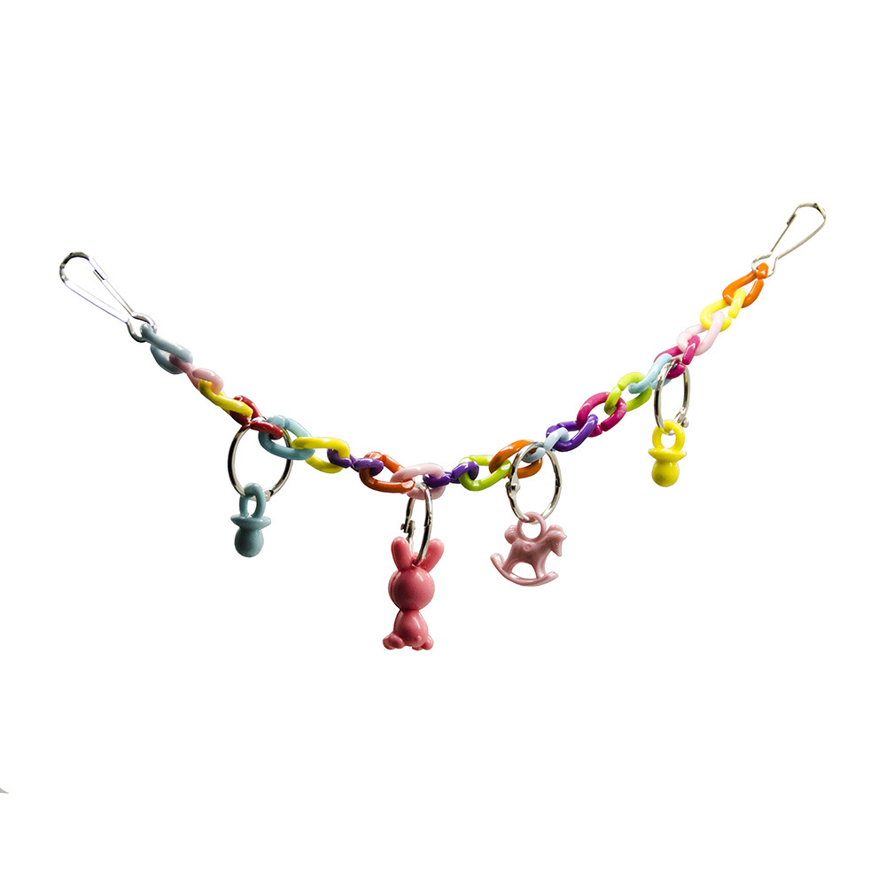 Plastic chain soft bridge, small and medium-sized parrot supplies, acrylic biting toy, suspension bridge swing climbing rope