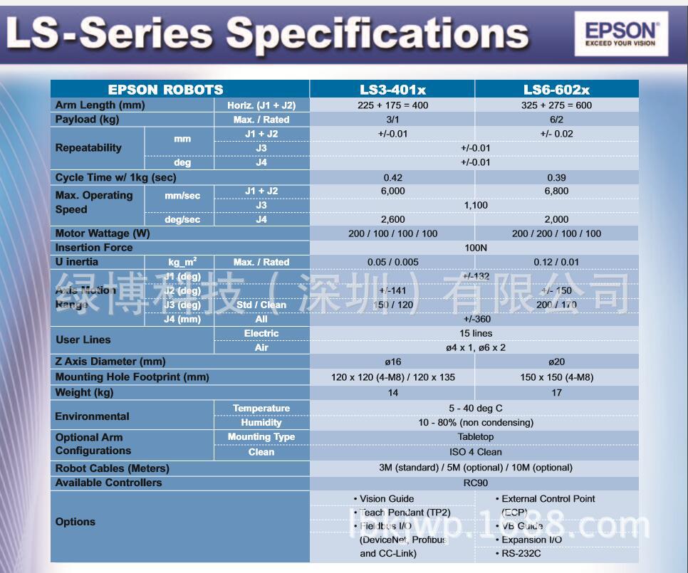 EPSON LS系列机器人宣传册