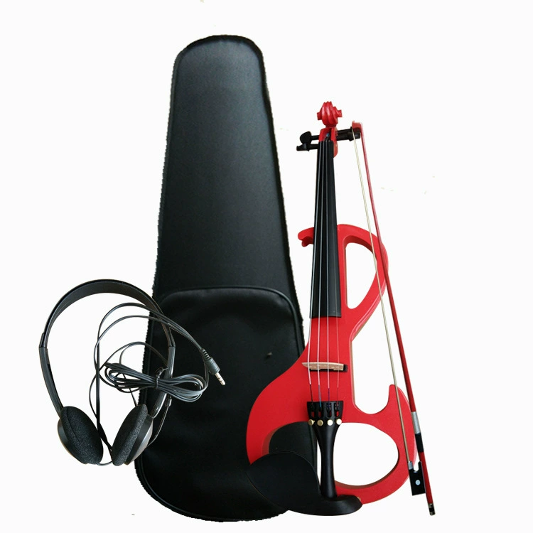 Blue red electronic violin, musical instruments, handmade