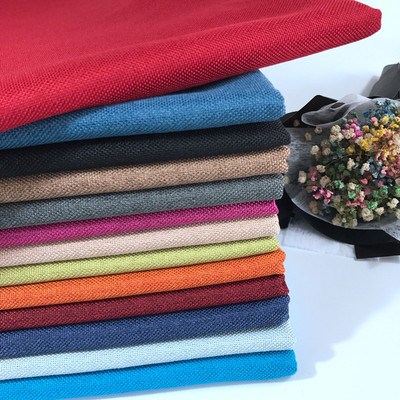 現貨沙發布料 加厚陽離子仿麻滌綸布 牛津布軟包工程布廠家直銷