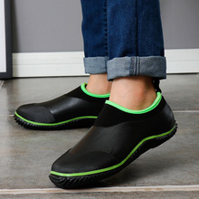 時尚男士短筒防滑雨鞋橡膠低幫花園鞋雨靴秋冬新款膠鞋洗車釣魚