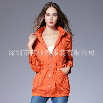 2018 Autumn and winter new pattern leisure time Solid coat One piece On behalf of Europe and America Waist Self cultivation Show thin Thin section Windbreaker