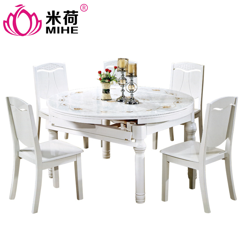 家具厂家批发 简约现代实木餐桌椅组合6人 方形圆形家用饭桌 特价|ms