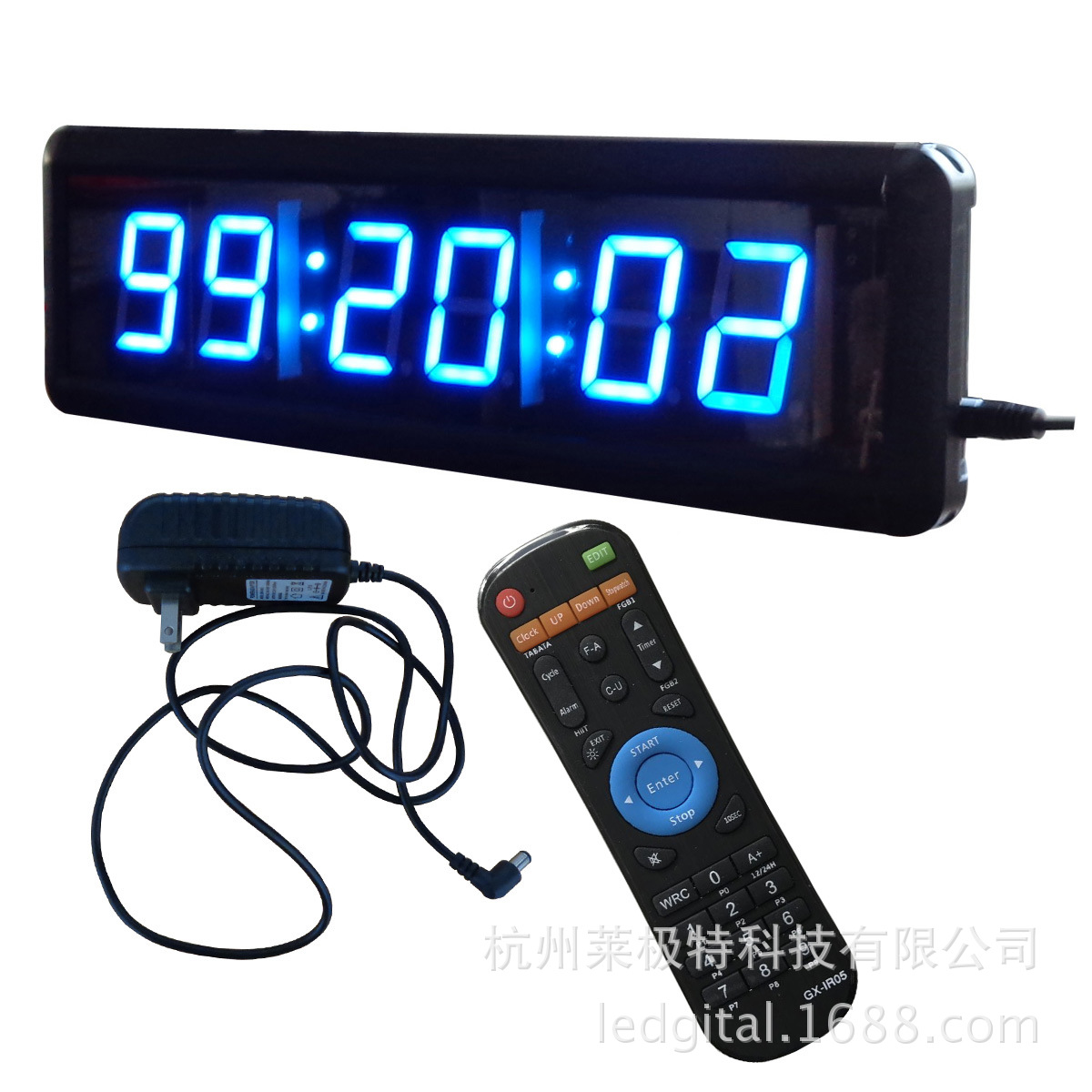 Meeting Countdown 1.86 blue digital display Electronics Clock Electronic stopwatch remote control control Wall hanging install