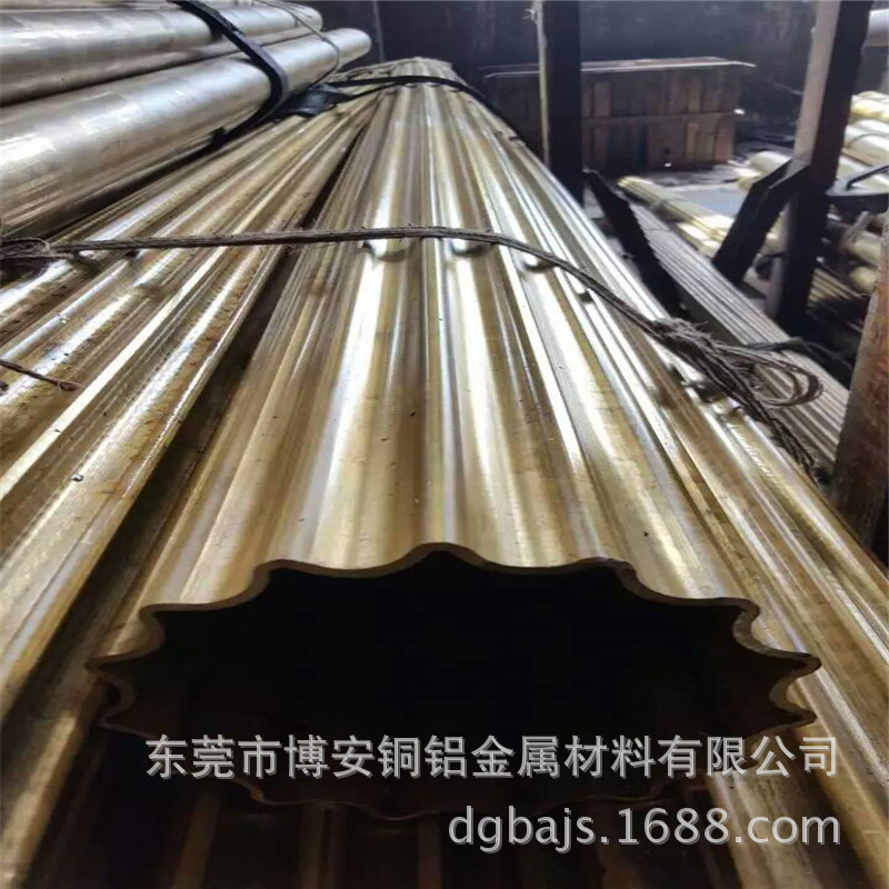 上海长期加工环保H65黄铜管 订制齿形黄铜管180*4mm可裁切规格