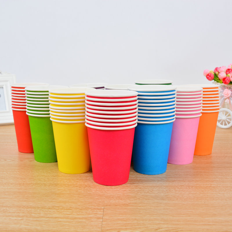 Supply Color paper cup kindergarten children diy hand material disposable paper cup pure color