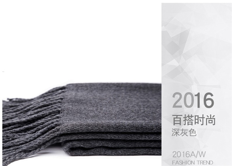 Unisex Simple Style Solid Color Imitation Cashmere Tassel Winter Scarves display picture 5