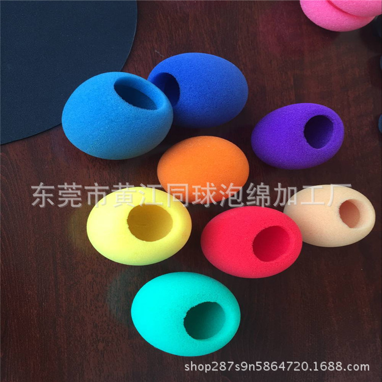 55MM直径蓝色音响海绵套 手机蓝牙泡棉防风罩 东莞海绵异形厂家