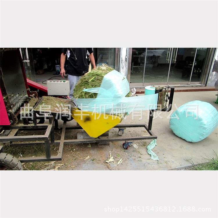 便于运输的鲜草打包机 稗草饲料打捆包膜机结构原理