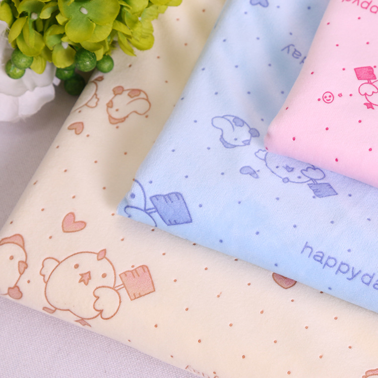 涤纶婴乐绒面料 婴儿服家居服用料 毛绒玩具布料种类花型可选