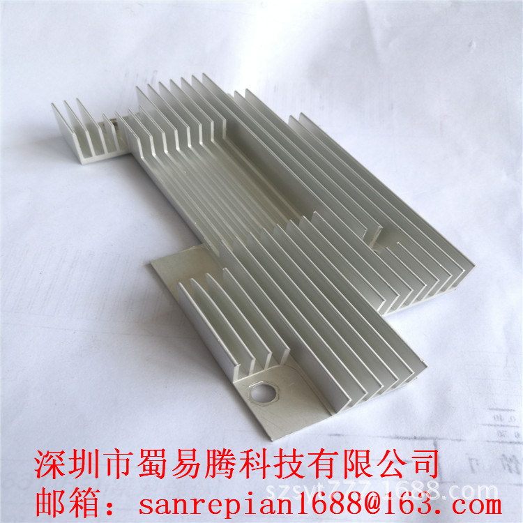 来图定铝挤型材散热片  铝合金电子散热器 电源三极管散热片厂家