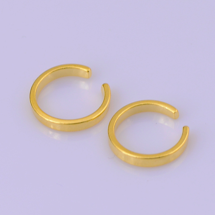 简约百搭耳环耳饰品女 无痛手捏耳扣耳圈无需打耳洞耳夹饰品|ms