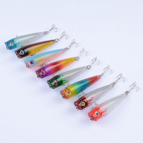 Luya bait 8 colors water surface wave lying bait 6.5cm/6.6g inner laser bionic bait fake bait plastic hard bait