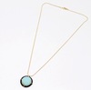 Genuine design accessory, turquoise stone inlay, metal pendant, necklace, European style, simple and elegant design