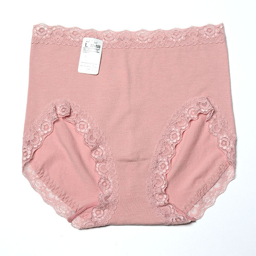 Underwear for fat girls large size high waist lace cotton women's underwear wholesale 1024 underwear