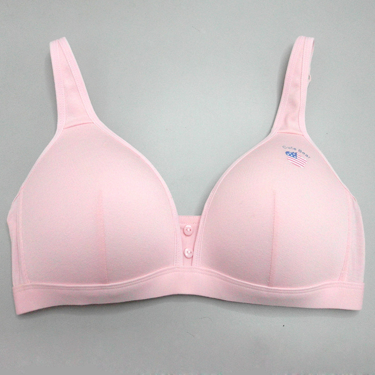 奥美芬 少女内衣发育期无钢圈薄棉杯初高中学生运动款文胸 333