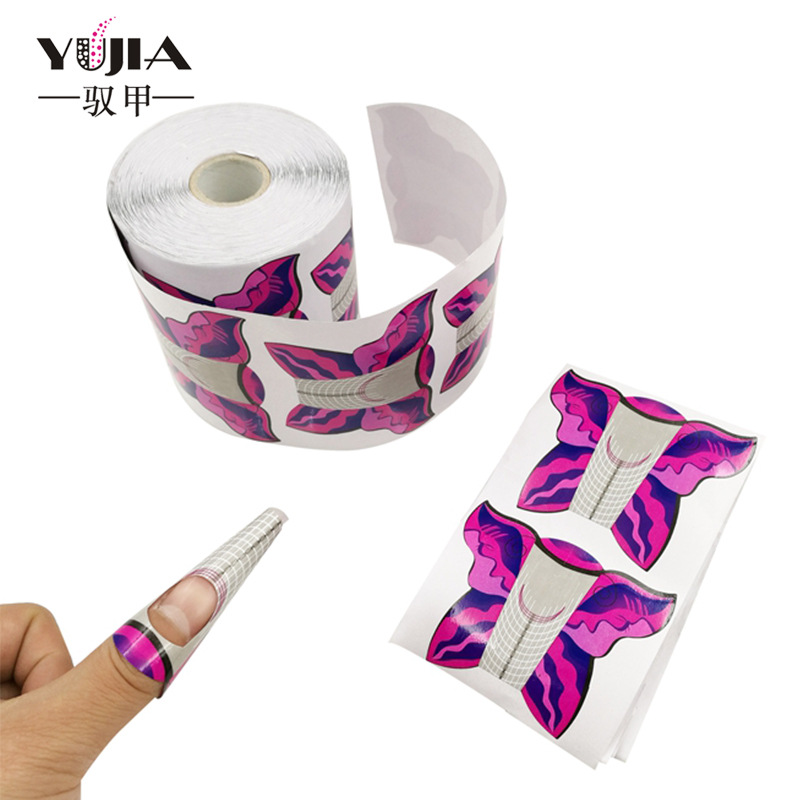 Nail Art Butterfly titular de papel 100/500 piezas de fototerapia de uñas de cristal titular de papel de uñas que hace la herramienta de extensión de uñas