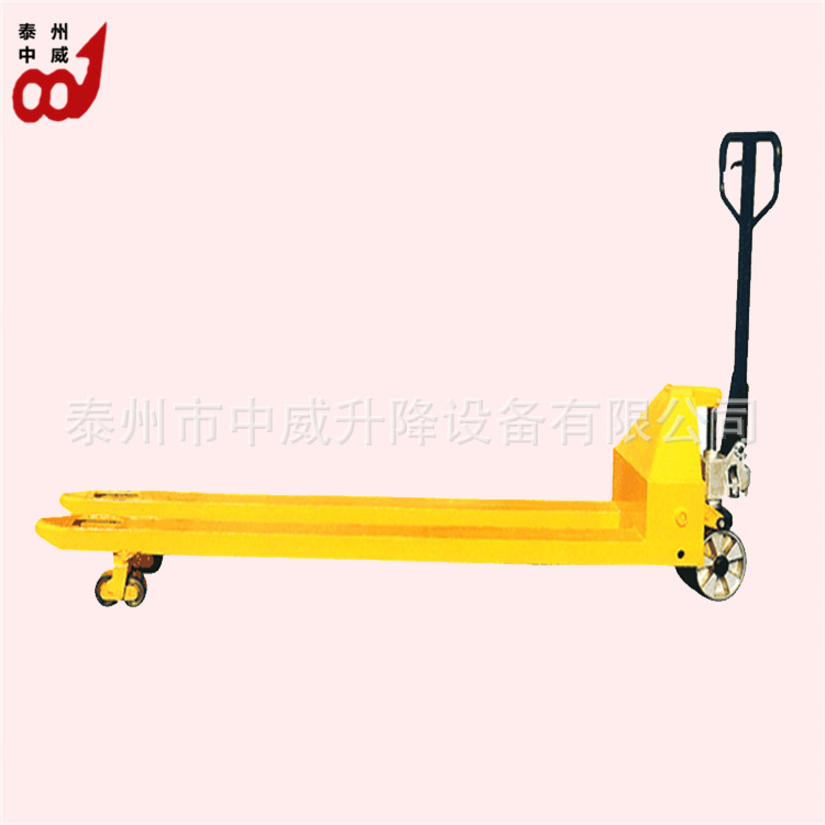 泰兴叉车手动液压搬运车油压升降托盘地牛2/3/5吨叉臂2米3米4米长