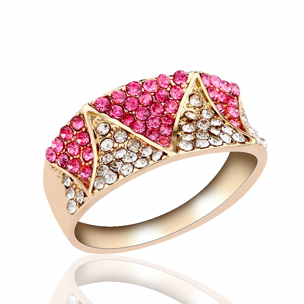 韩版饰品 唯美精致简约满钻女士戒指 百搭配饰品 精品热卖