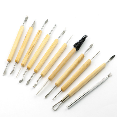 批发美术用品11件套雕塑陶艺工具精雕油泥塑刀镭丝刀软陶泥塑工具|ms