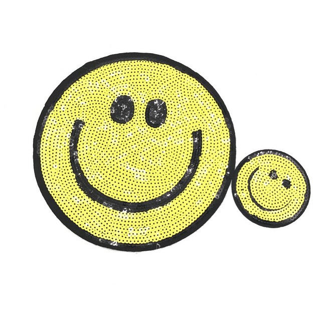 Small Embroidered Beads Smiley Cloth Stickers Sequins Clothing Decoration Patches Pants Decoration Accessories display picture 1