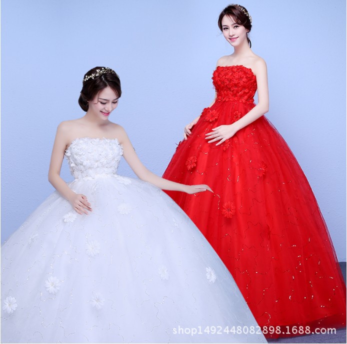 Red wedding shoes