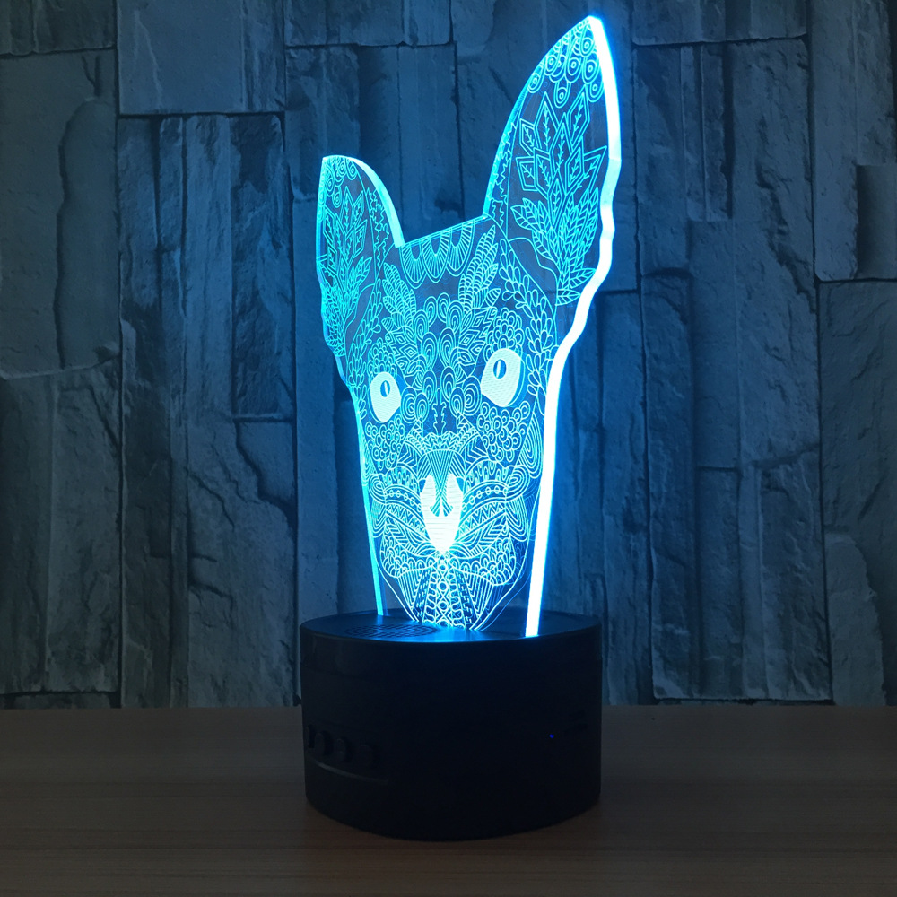 七彩立体灯 LED渐变3D灯具 亚克力灯七彩台灯小