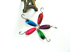 Shell-shaped Marukyu Lure Spoons, 3.5g & 2.5g; Stream Fishing Imitation Bait for Trout and Salmon