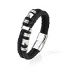 Accessory, woven bracelet stainless steel, suitable for import, genuine leather