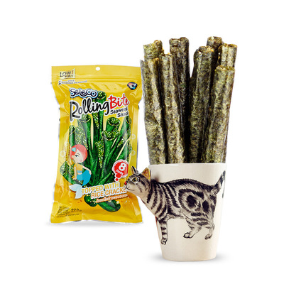 Joy mouth Thailand mermaid Crispy Crackers Seaweed Roll 27.2g Instant seaweed food