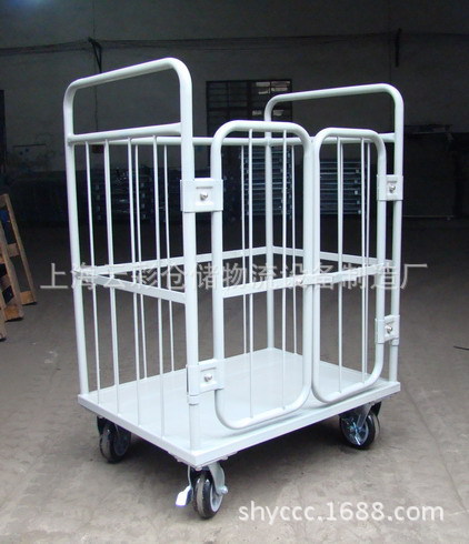 上海武汉汽车零部件周转料架物流台车手推车笼车两面车料架车