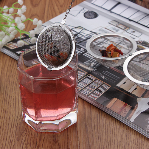 304 mesh chain stainless steel tea drain household soup Weibao tea maker hot pot marinade filter seasoning ball