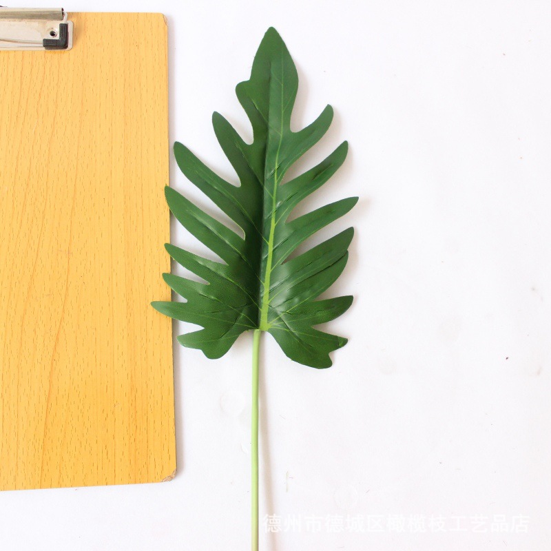 单片小春雨叶手感优质仿真花绿植插花配叶子绿色