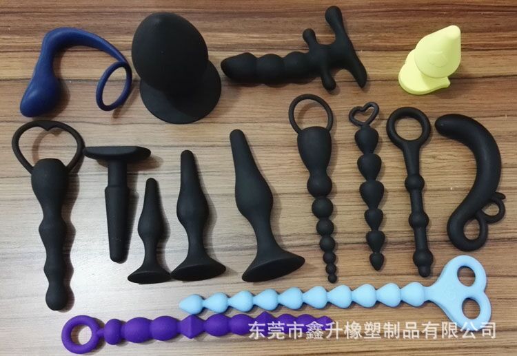 拉珠棒配件批发定制 双环手动设计调情 医用硅胶后庭用品女用器具