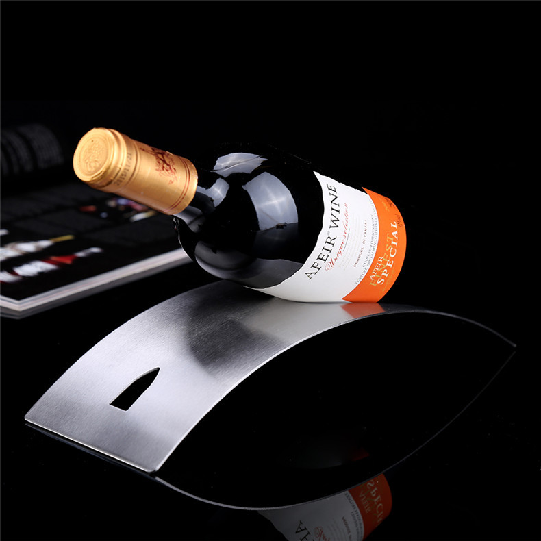 Fashionable All-steel Hongqiao-shaped Red Wine Rack Simple Dual-purpose Stainless Steel Wine Rack Bar Table Home Wine Bracket in Stock