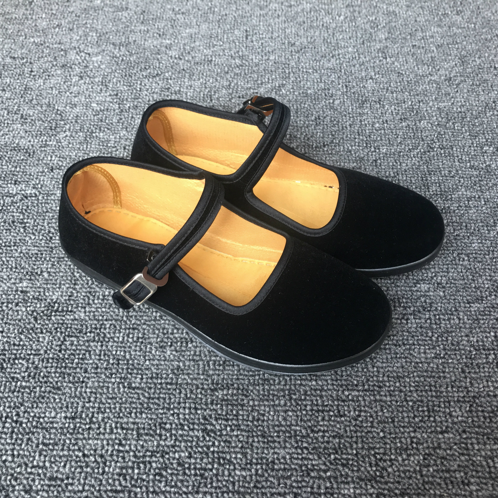 圆头休闲老北京布鞋 酒店黑色女式低帮平底鞋 超市妈妈广场舞蹈鞋|ms