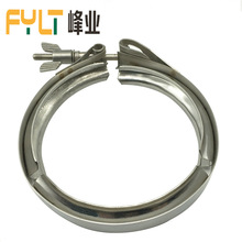 峰业直供304不锈钢双备卡箍过滤器抱箍V型沟槽法兰管卡桶箍