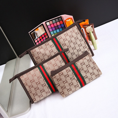 韩国洗漱化妆包女新款帆布字母休闲化妆品收纳袋促销礼品一件代发|ms