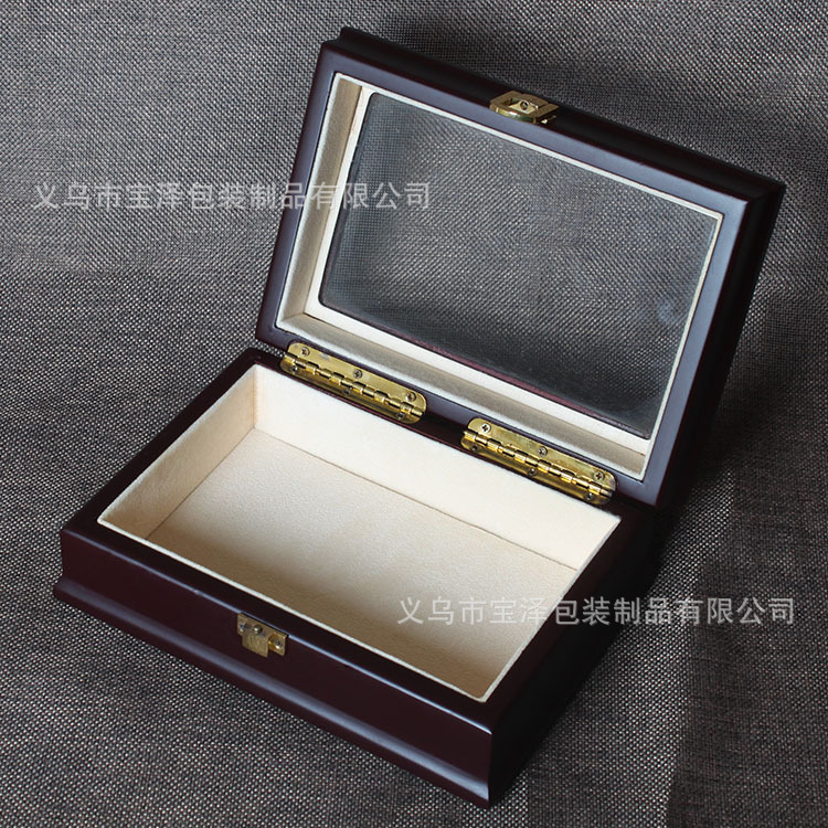 喷漆木盒 开窗珠宝展示盒 高档礼盒定做