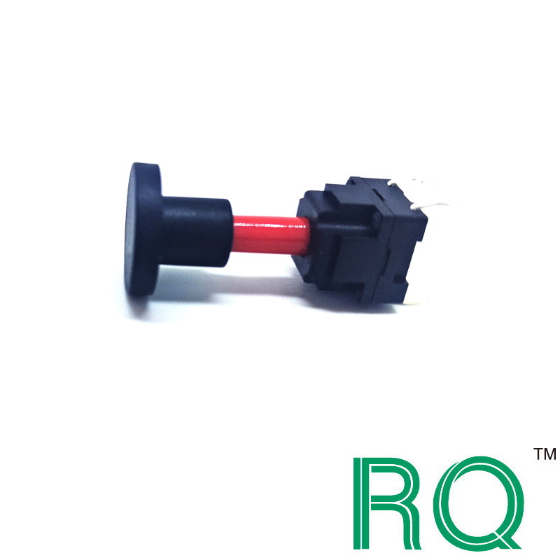 带圆形帽盖洗衣机家电专用防水防尘黑色柄插件轻触微动开关